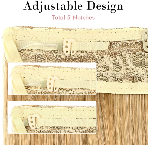 Invisible Wire Hair Extensions with Transparent Headband Adjustable - Picture 8 of 14